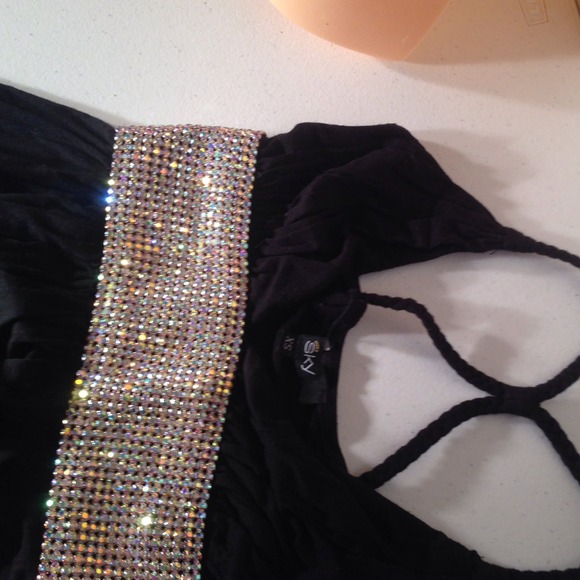 Sky XS Ladies Shirt Top stretch cotton crystal - Picture 4 of 4