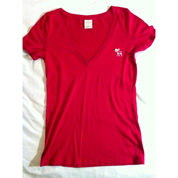 Maroon Flush Red V-Neck