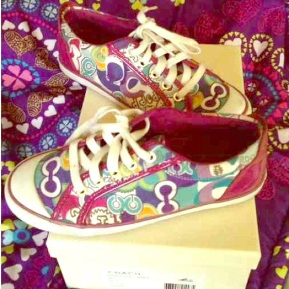 Cute colorful coach shoes