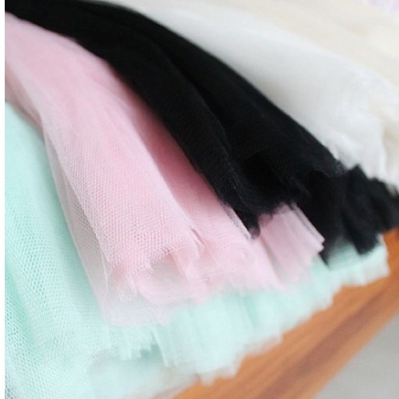 Mint Tulle Skirt - Picture 2 of 3