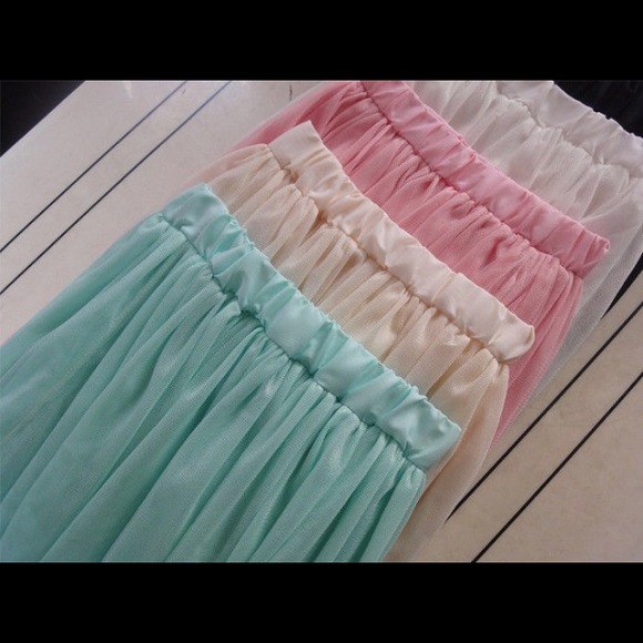 Mint Tulle Skirt - Picture 3 of 3