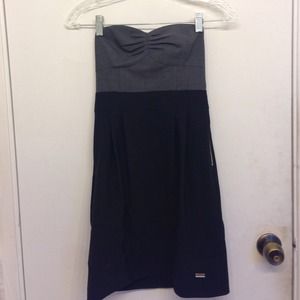 black and grey tube dress