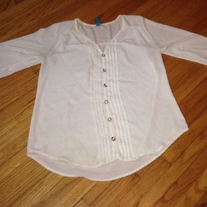 White Francesca's blouse size small