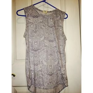 Light blue Paisley Muscle Tank