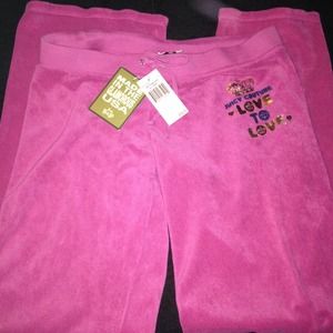 NWT JUICY HOT PINK #22 TERRY LOUNGE PANTS
