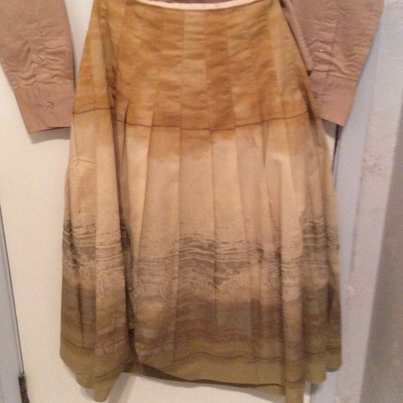 Vintage boho pleated skirt & button down shirt - Picture 15 of 16