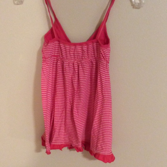 Pink & White Stripe Tank Top by Hollister - Picture 3 of 3