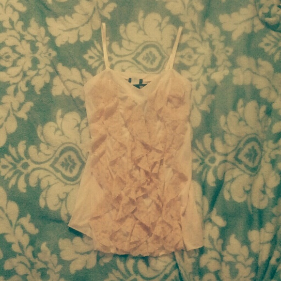 Pink ruffle tank top small/medium - Picture 1 of 1