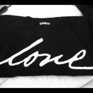 Express "Love" script Sweater