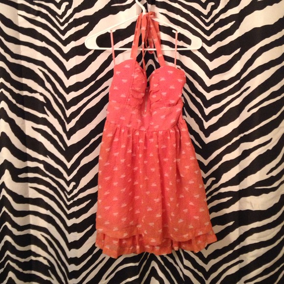 Halter swan print dress.