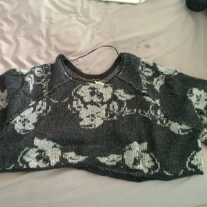 Free People crop floral sweater