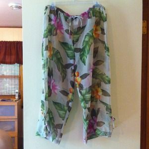 Cabana swim sheer cover up pants by Leilani.