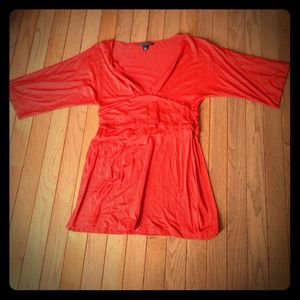 Rust-Colored Doleman Sleeved BR Tunic Shirt