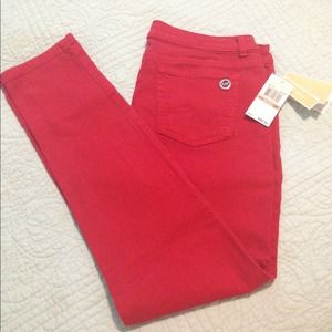 Reserved for @jenifa Michael Kors Red skinny jeans