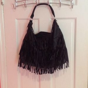 LARGE BLACK FRINGE BAG!!!
