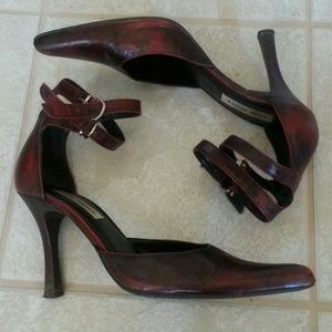 marbled red heels