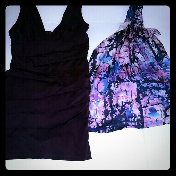 plum dress and nice summer shirt..