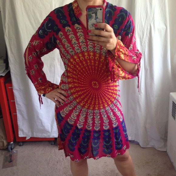Summer Tunic Dress w Side Slits