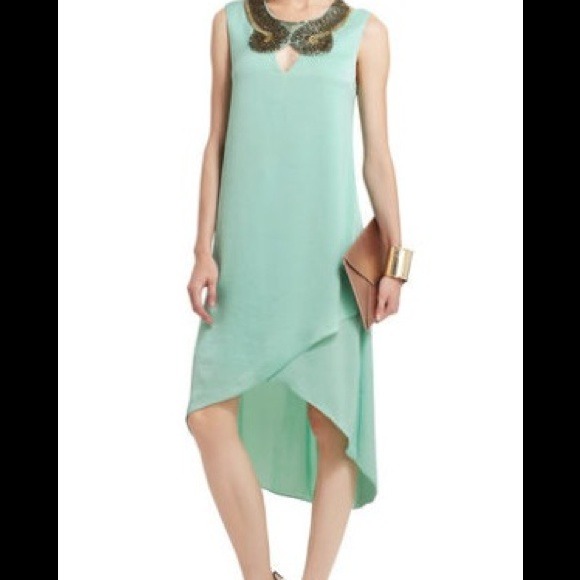 BCBG Nellie Embellished Neck Dress