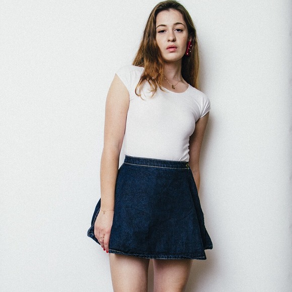 Circle Denim Skirt