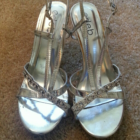 Silver Deb heels