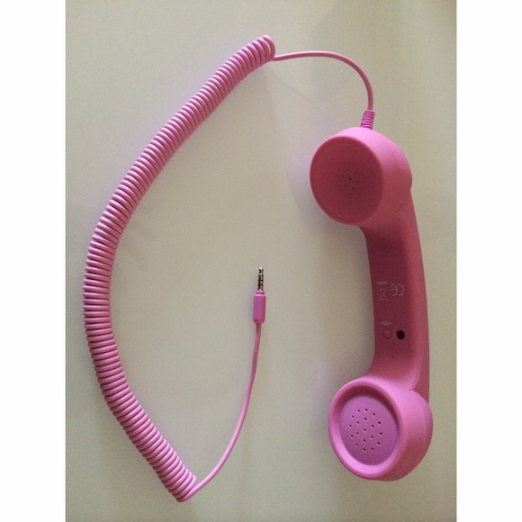 Pink Telephone attachment for IPhone - Picture 2 of 3