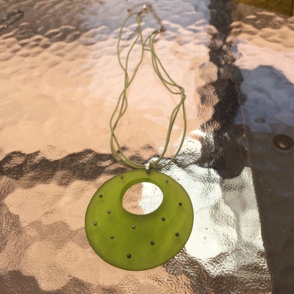 Lime green necklace