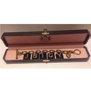 Black & Gold Juicy charm bracelet.