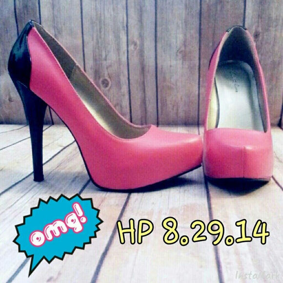 Hot Coral heels