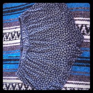 Brandy Melville blue/white flower cotton shorts