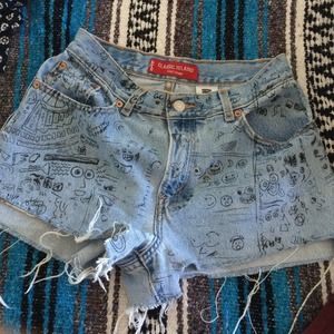 Levi Jean cut offs, from Urban Outfitters.
