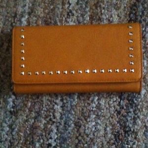 Brown studded wallet