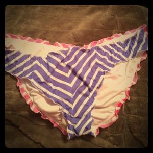 Vs cheeky ruffle bottoms! Purple/pink on each side