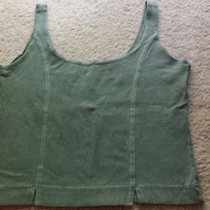 Olive color stretch sleeveless tank
