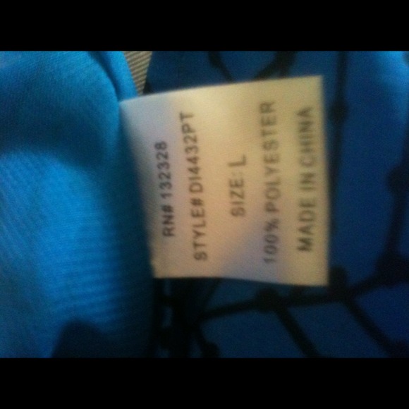 Blue & black 1/2 shoulder dress nwot - Picture 4 of 4