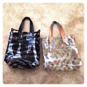 I'm selling these 2 Dooney & Bourke clear tote