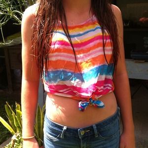 ✨ bright multicolored crop top ✨