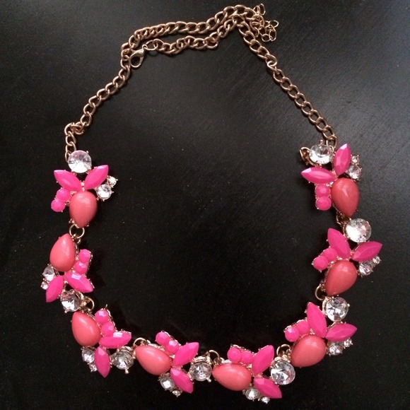 Hot Pink Vine Statement Necklace