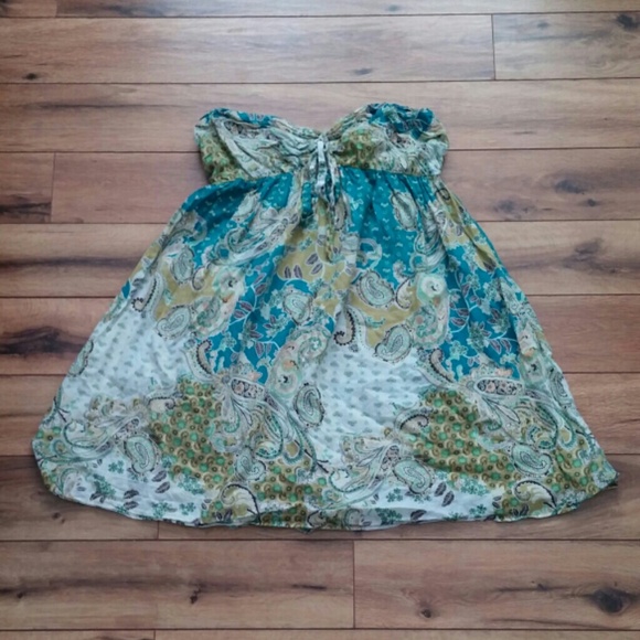 Strapless size 1x/14/16 Paisley Dress