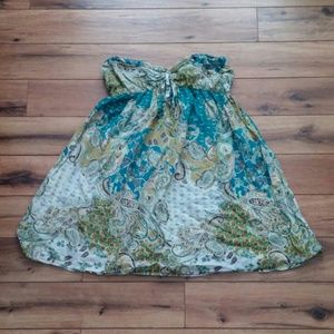 Strapless size 1x/14/16 Paisley Dress