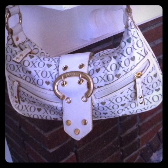 Xoxo Gold and White Purse