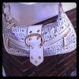 Xoxo Gold and White Purse