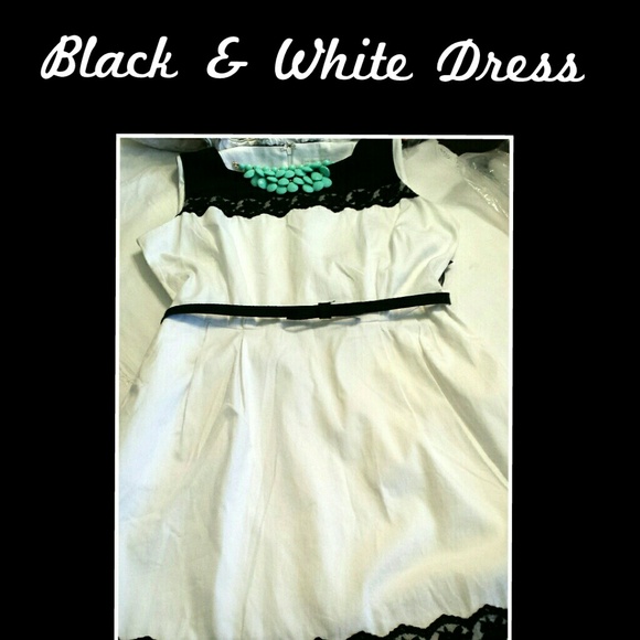 BLACK AND WHITE DRESS