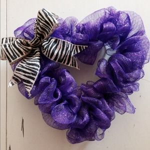 Handmade deco-mesh wreath