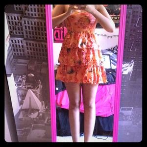 Floral, ruffled, size 4 urban outfitters dress
