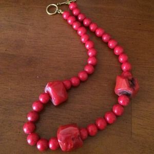 Red corral necklace