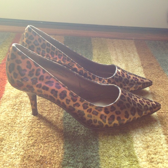 Leopard Print Heels -Never Worn