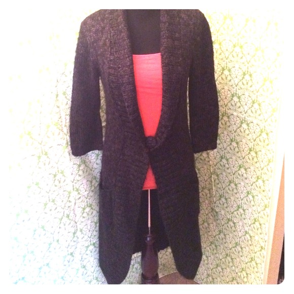 Charcoal duster sweater