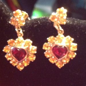 10k Garnet & Citrine Earrings