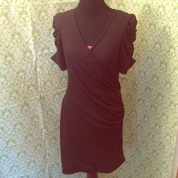 Black wrap dress